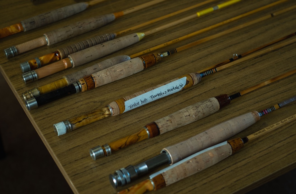 Madake rods on display